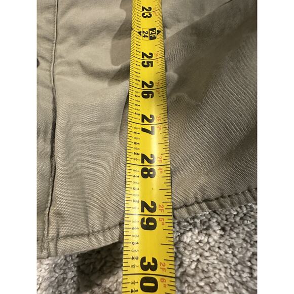 Craftsman Men's Lined Canvas Shirt Jacket Size L Tan Khaki Flannel Interior Work - Picture 5 of 7